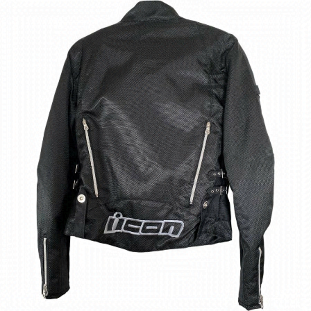ICON armoured black motorcycle jacket